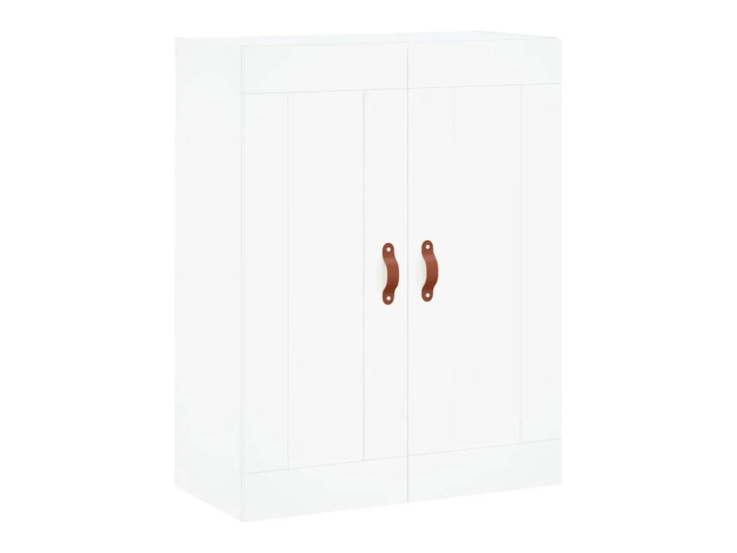 Aparador alto madera contrachapada blanco 69,5x34x180 cm ES53794