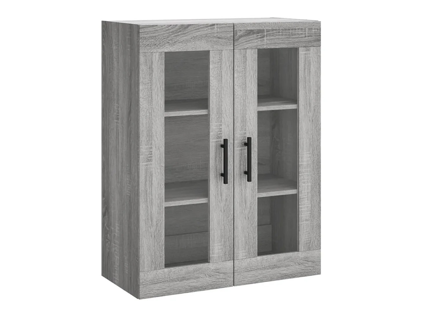 Aparador alto madera contrachapada gris sonoma 69,5x34x180 cm