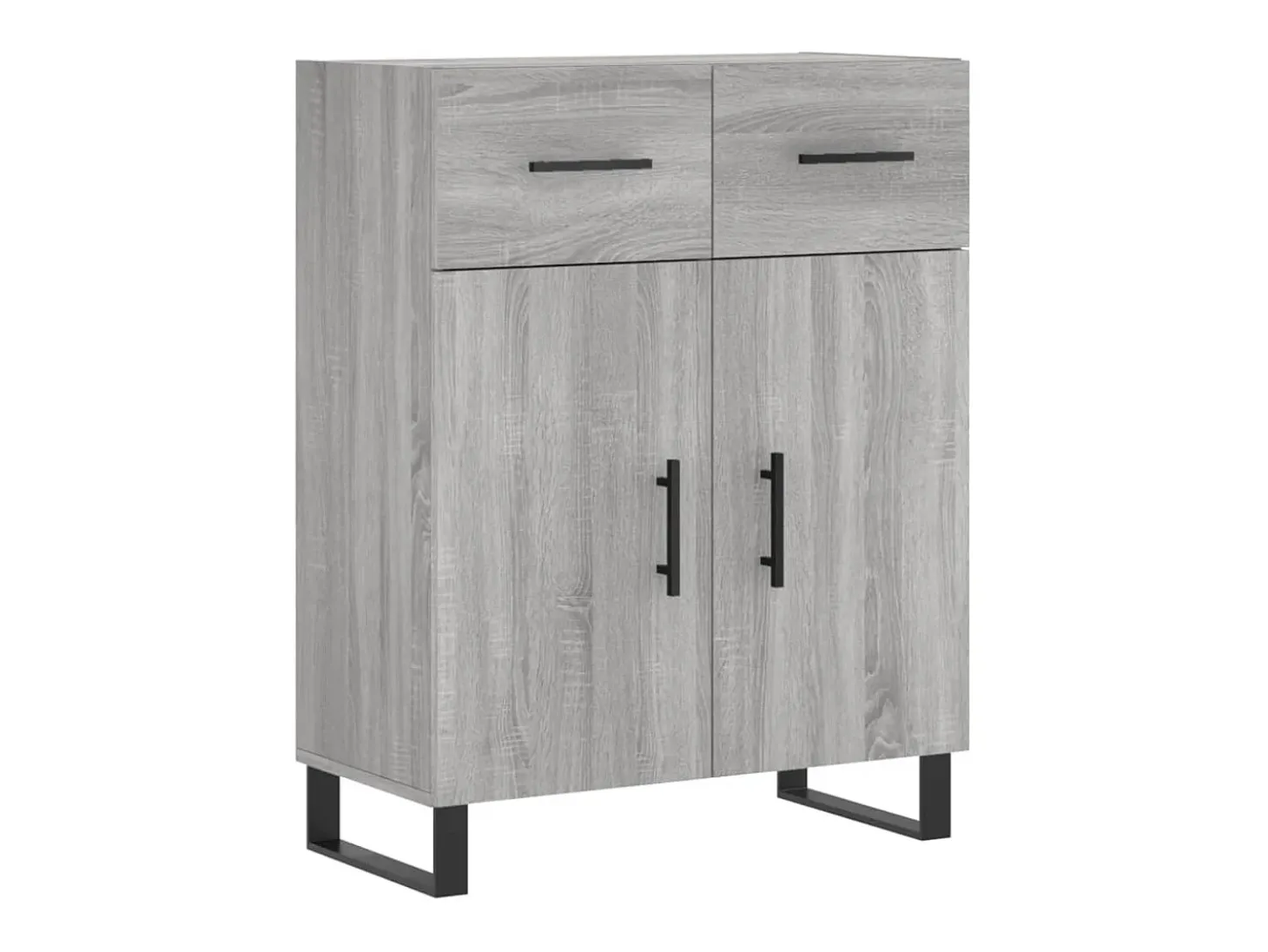 Aparador alto madera contrachapada gris sonoma 69,5x34x180 cm