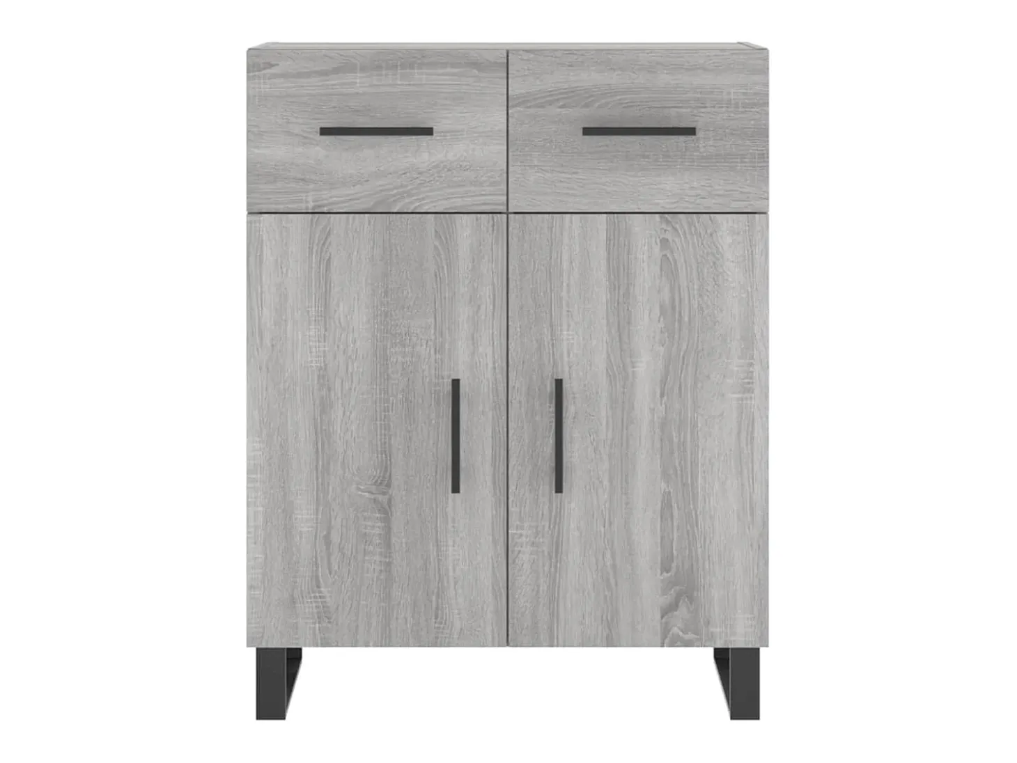 Aparador alto madera contrachapada gris sonoma 69,5x34x180 cm