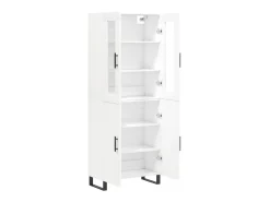 Aparador alto madera contrachapada blanco 69,5x34x180 cm ES67848