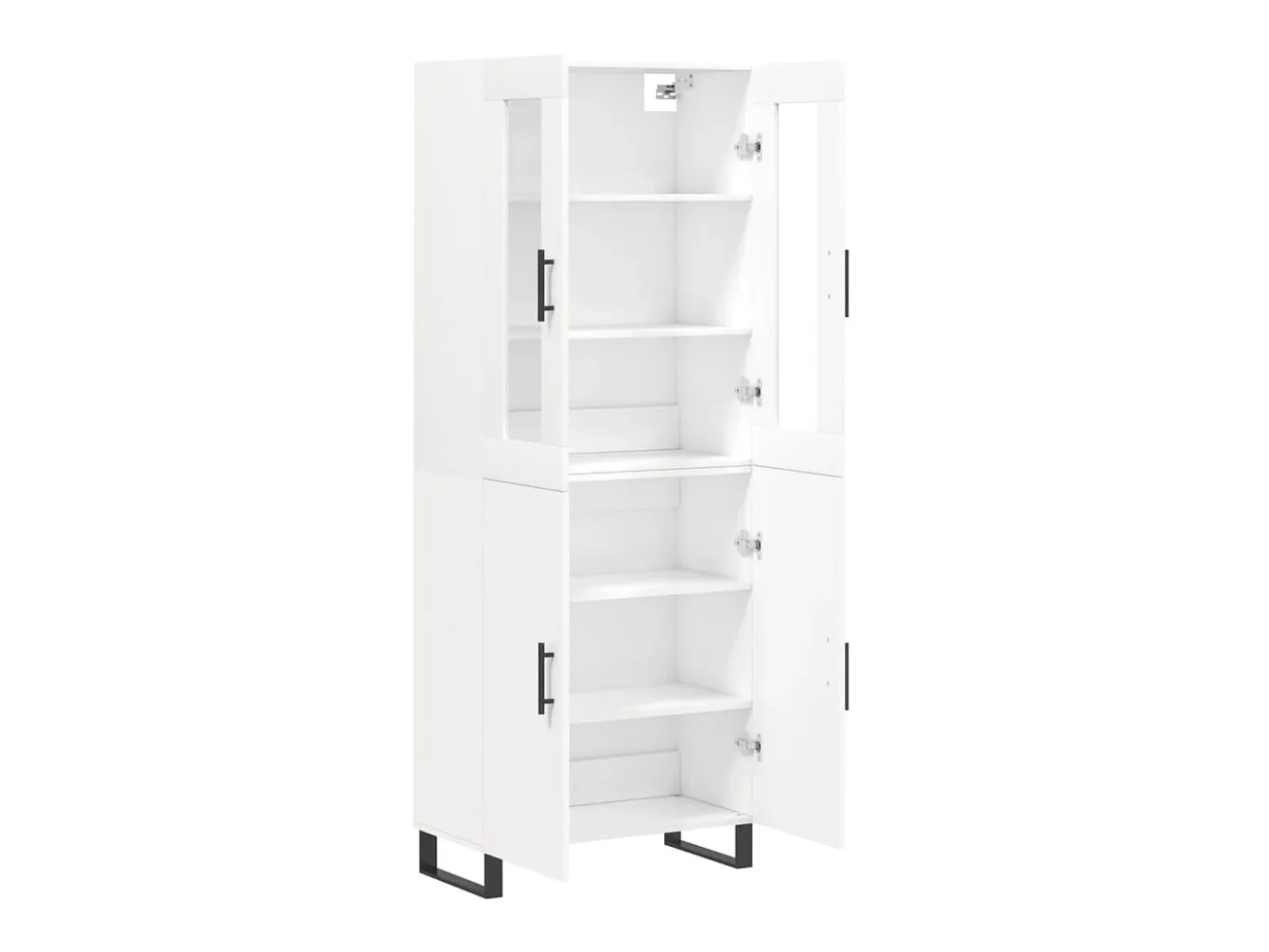 Aparador alto madera contrachapada blanco 69,5x34x180 cm ES67848