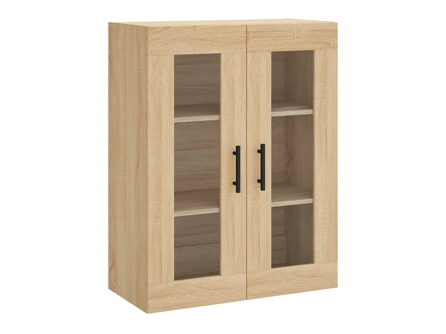 Aparador alto madera contrachapada color roble 69,5x34x180 cm ES109490