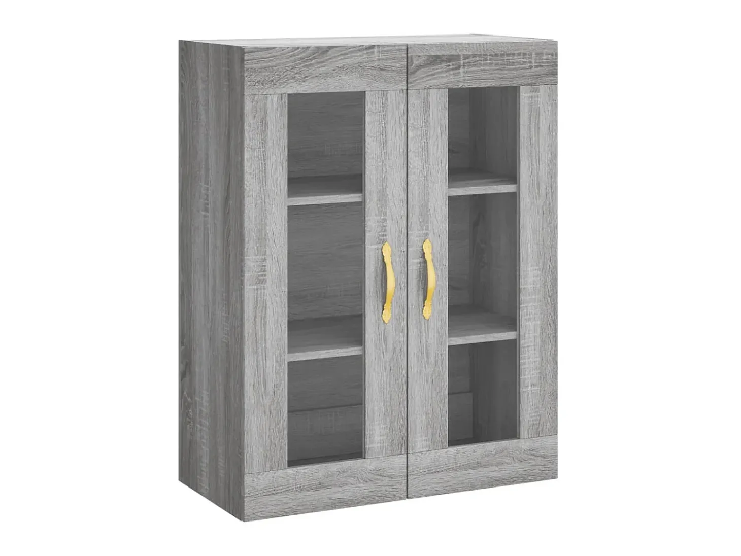 Aparador alto madera contrachapada gris sonoma 69,5x34x180 cm ES94005