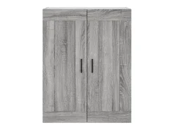 Aparador alto madera contrachapada gris sonoma 69,5x34x180 cm