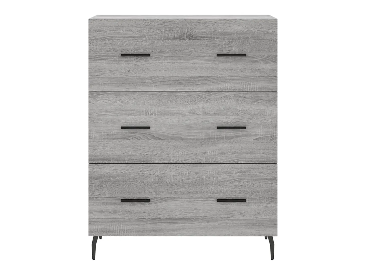 Aparador alto madera contrachapada gris sonoma 69,5x34x180 cm