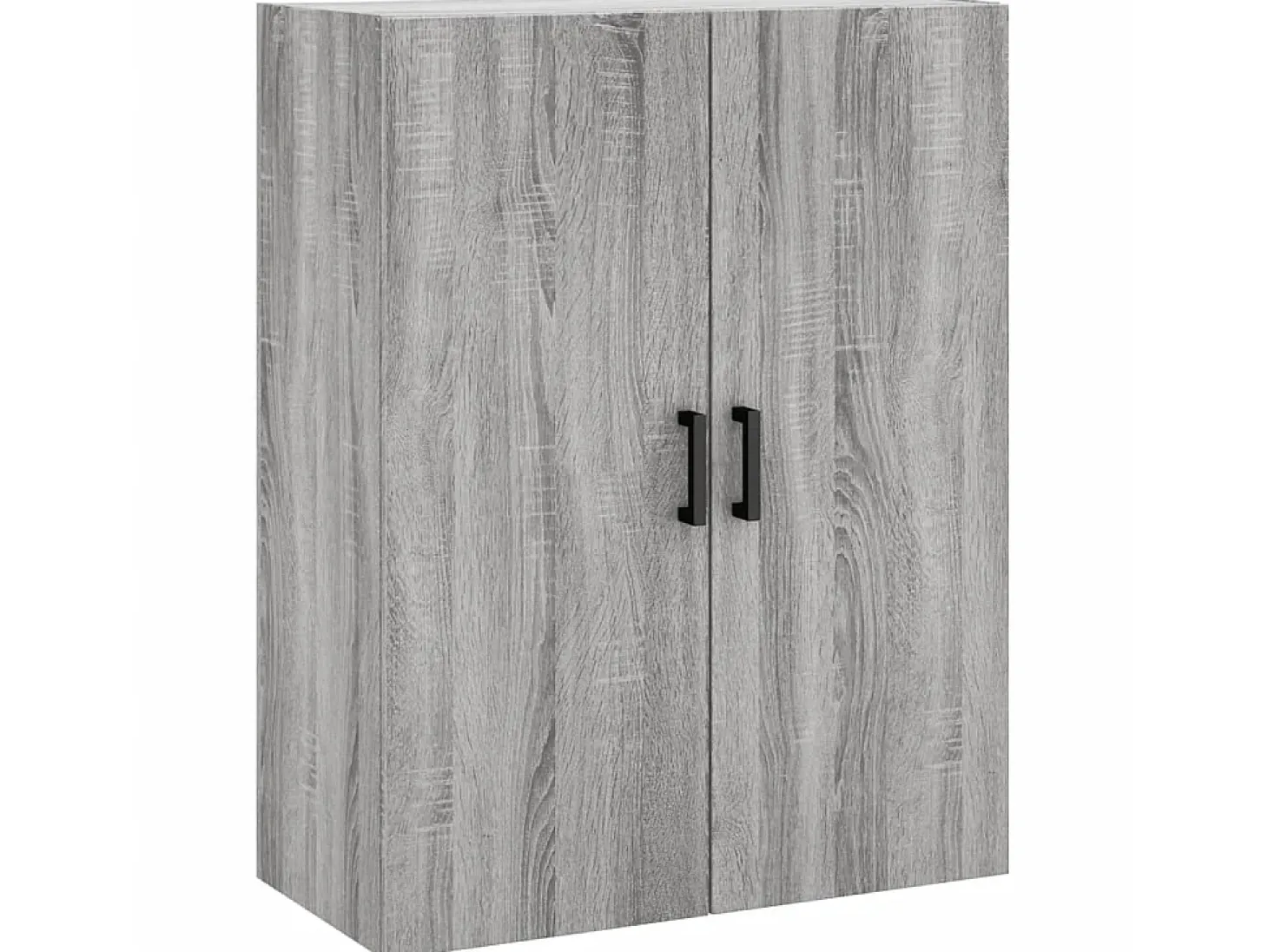 Aparador alto madera contrachapada gris sonoma 69,5x34x180 cm ES42328