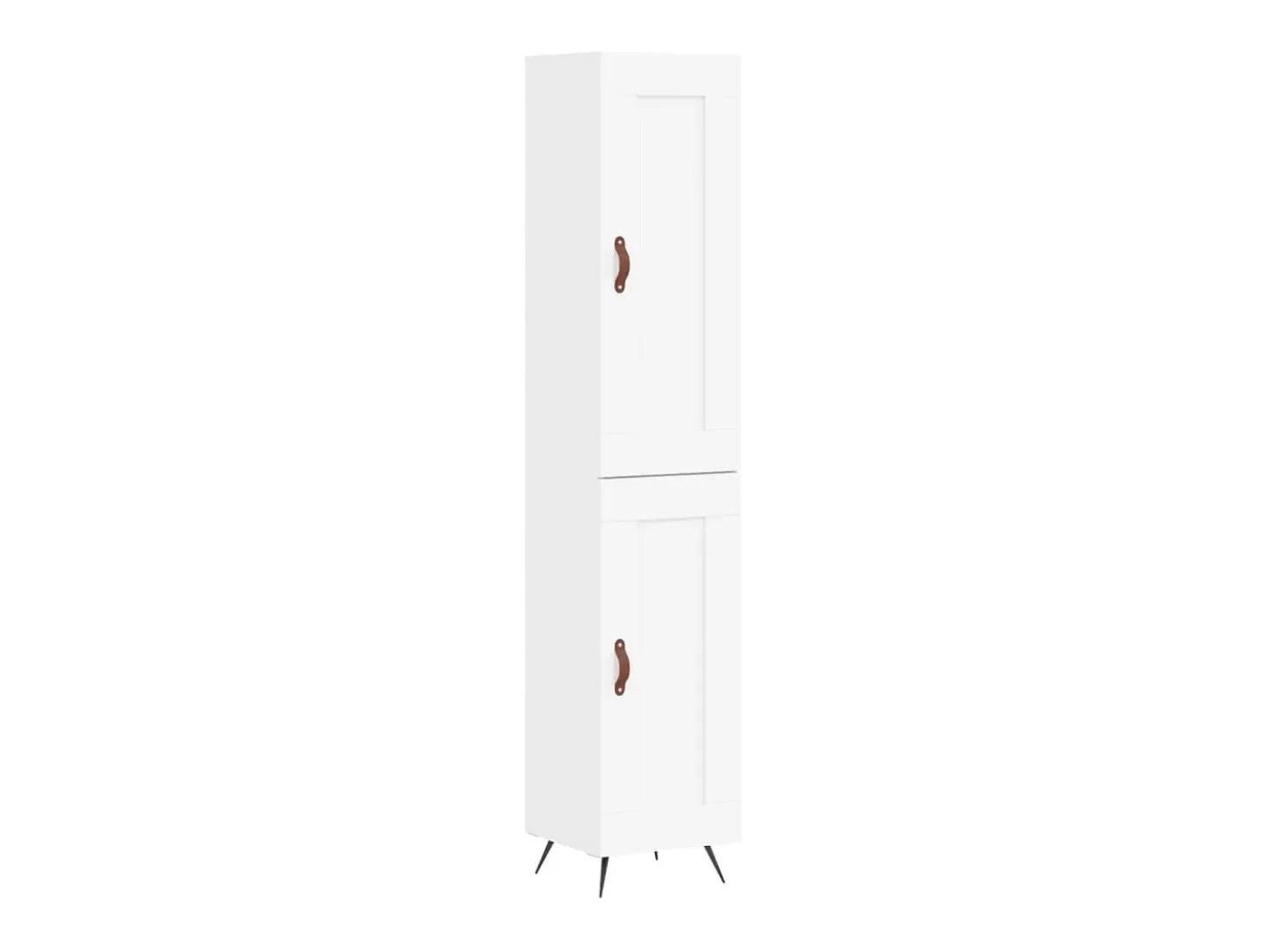 Aparador alto madera contrachapada blanco 34,5x34x180 cm ES74515