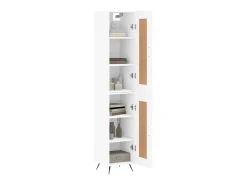 Aparador alto madera contrachapada blanco 34,5x34x180 cm ES74515