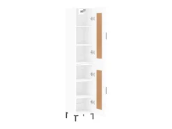 Aparador alto madera contrachapada blanco 34,5x34x180 cm ES88877