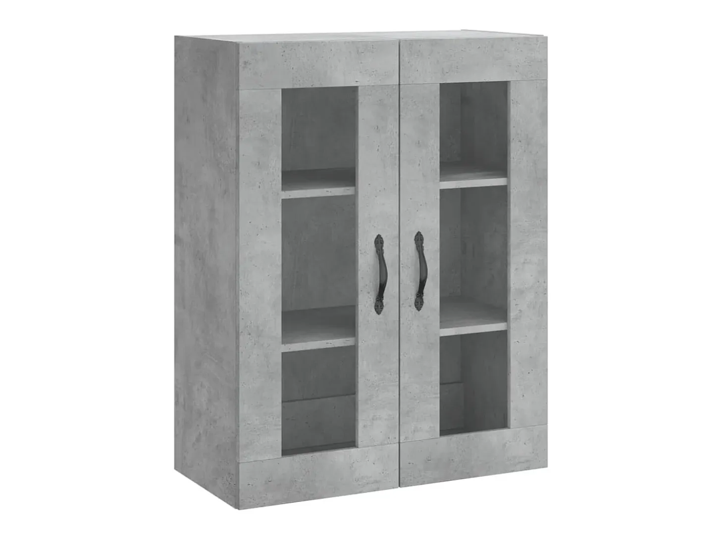 Aparador alto madera contrachapada gris hormigón 69,5x34x180 cm ES50541