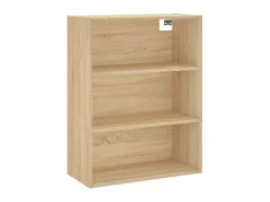 Aparador alto madera contrachapada color roble 69,5x34x180 cm ES79343