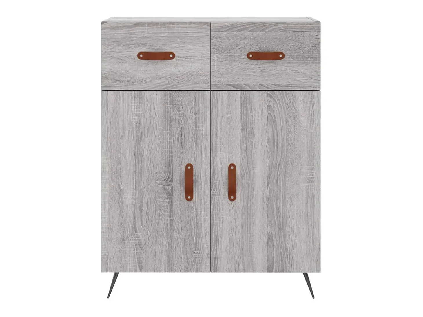 Aparador alto madera contrachapada gris sonoma 69,5x34x180 cm