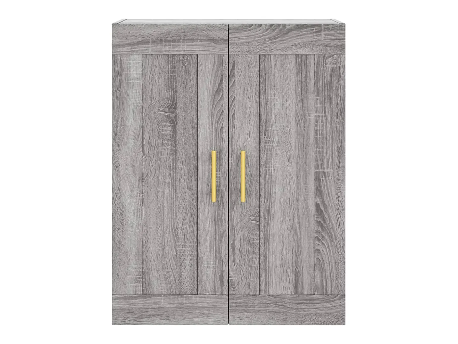 Aparador alto madera contrachapada gris sonoma 69,5x34x180 cm