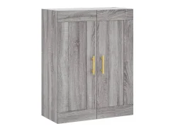 Aparador alto madera contrachapada gris sonoma 69,5x34x180 cm