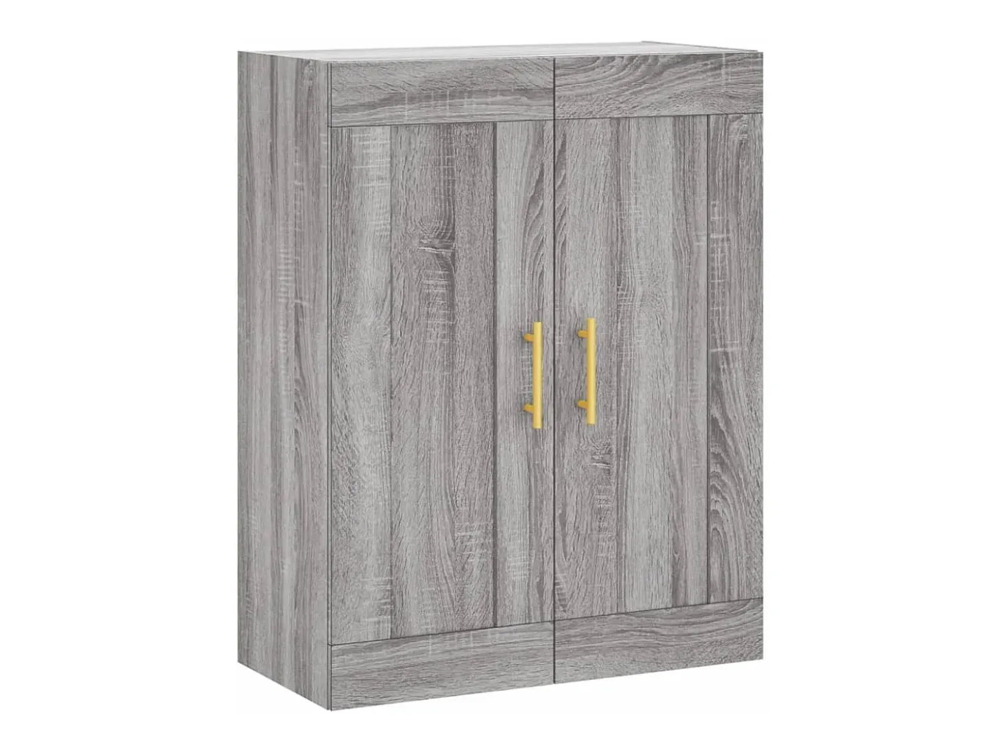 Aparador alto madera contrachapada gris sonoma 69,5x34x180 cm