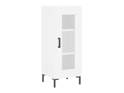 Aparador alto madera contrachapada blanco 34,5x34x180 cm ES82576