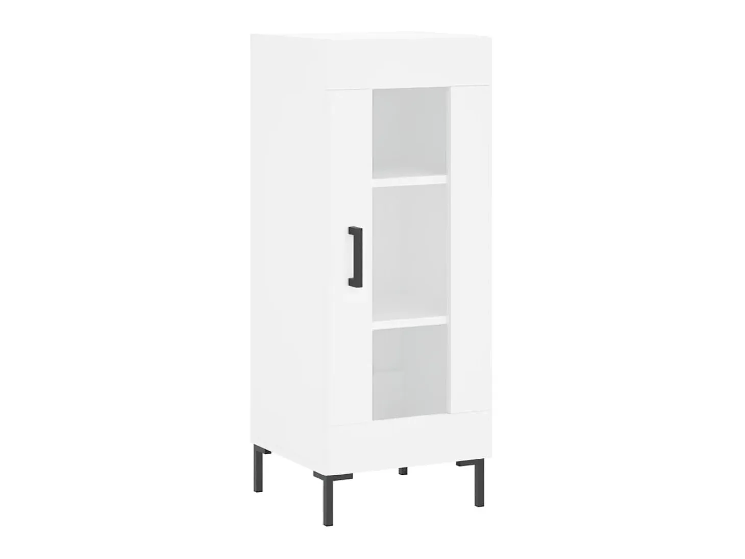 Aparador alto madera contrachapada blanco 34,5x34x180 cm ES82576