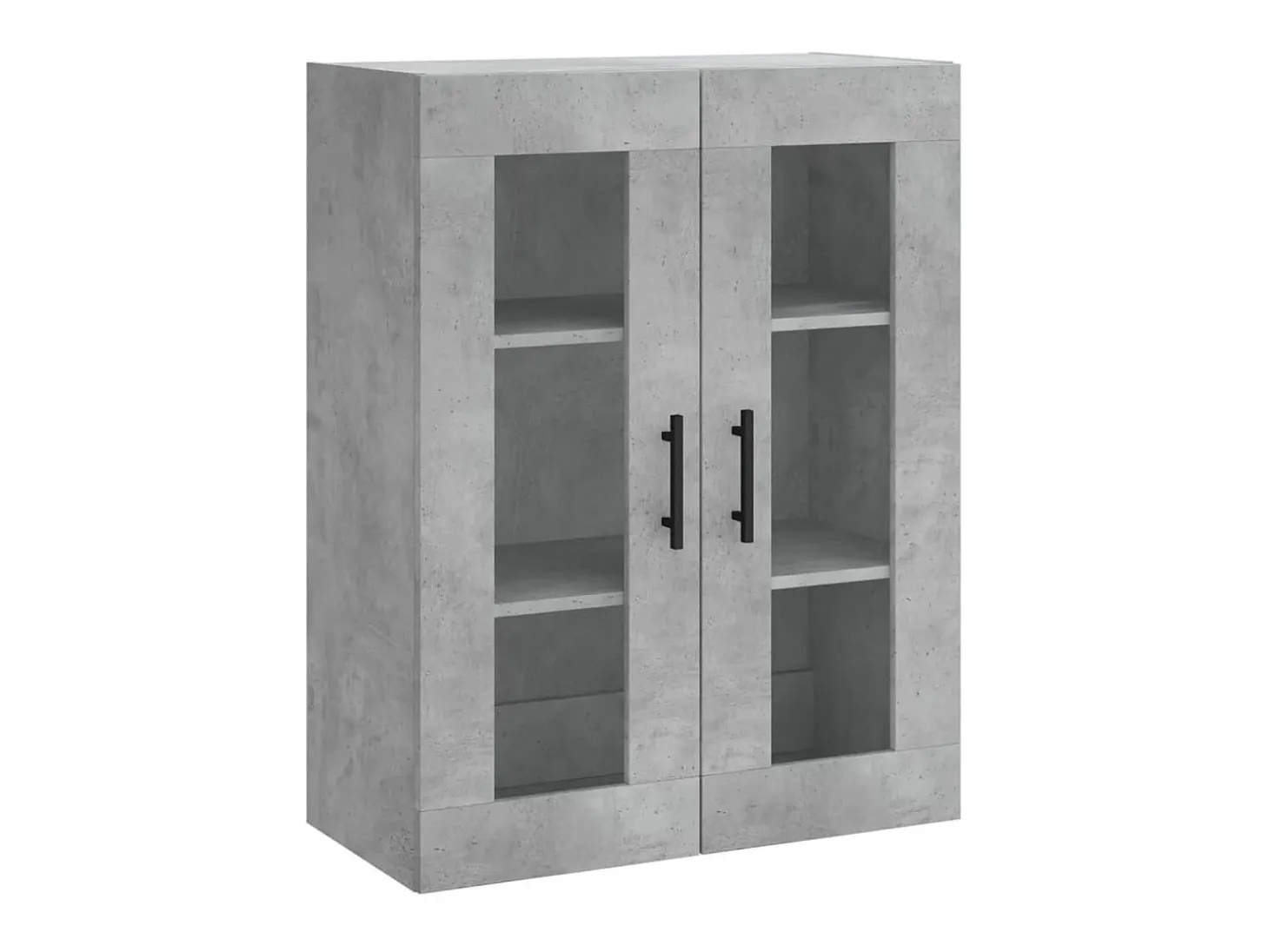 Aparador alto madera contrachapada gris hormigón 69,5x34x180 cm ES69168