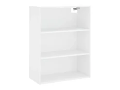 Aparador alto madera contrachapada blanco 69,5x34x180 cm ES35186