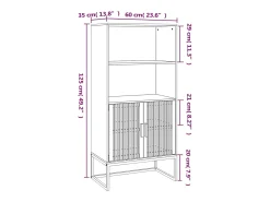 Aparador alto madera contrachapada 60x35x125 cm