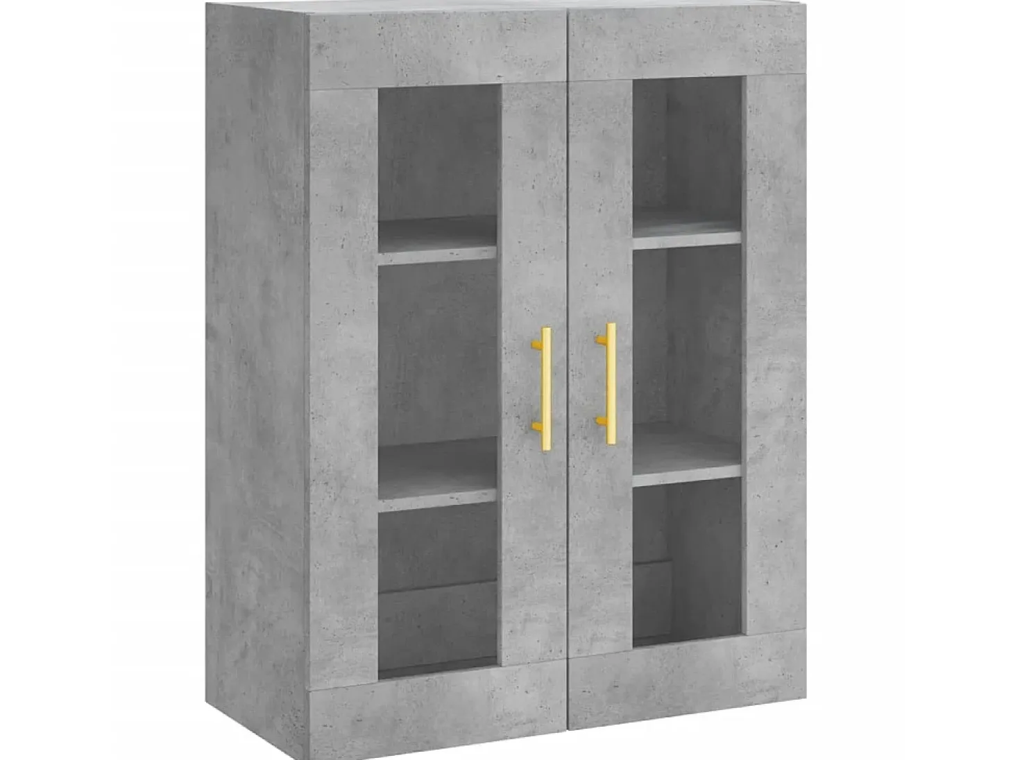 Aparador alto madera contrachapada gris hormigón 69,5x34x180 cm ES37950