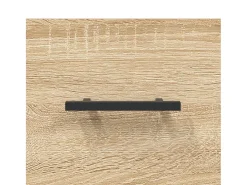 Aparador alto madera contrachapada color roble 69,5x34x180 cm