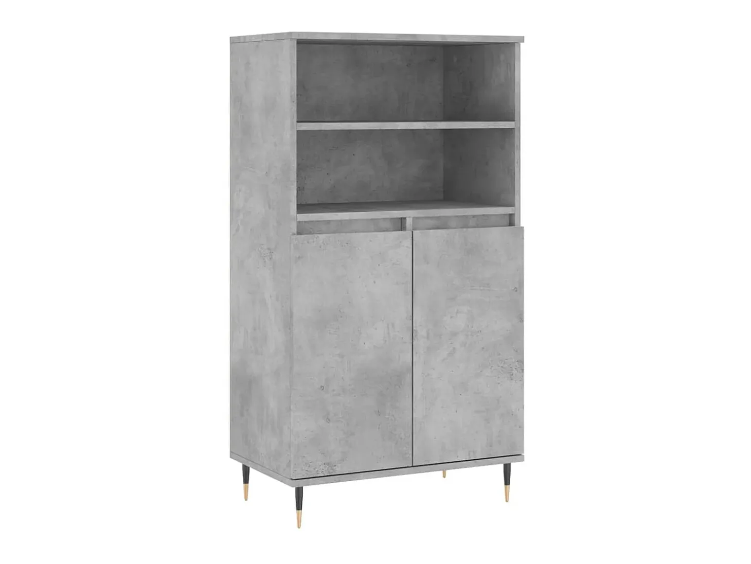 Aparador alto madera contrachapada gris hormigón 60x36x110 cm ES85292