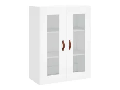 Aparador alto madera contrachapada blanco 69,5x34x180 cm ES54962
