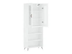 Aparador alto madera contrachapada blanco 69,5x34x180 cm ES54962