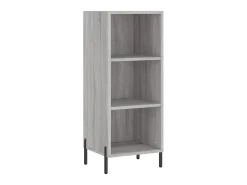 Aparador alto madera contrachapada gris Sonoma 34,5x34x180 cm ES74501