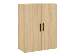 Aparador alto madera contrachapada color roble 69,5x34x180 cm ES945955