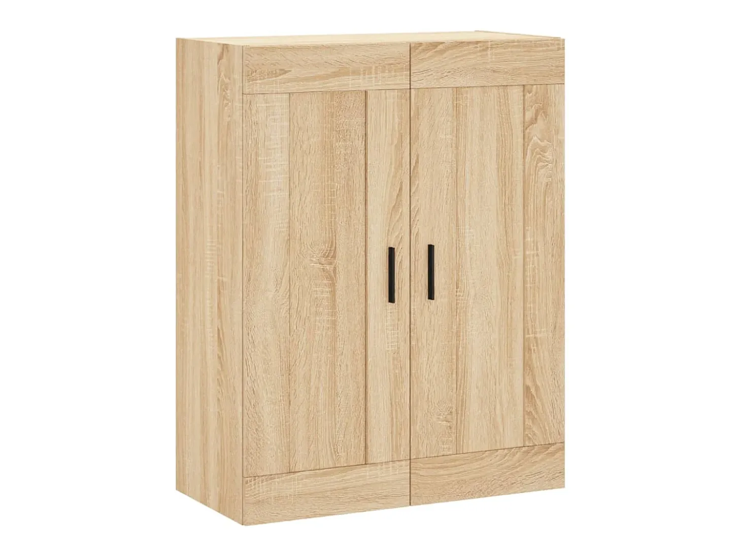 Aparador alto madera contrachapada color roble 69,5x34x180 cm