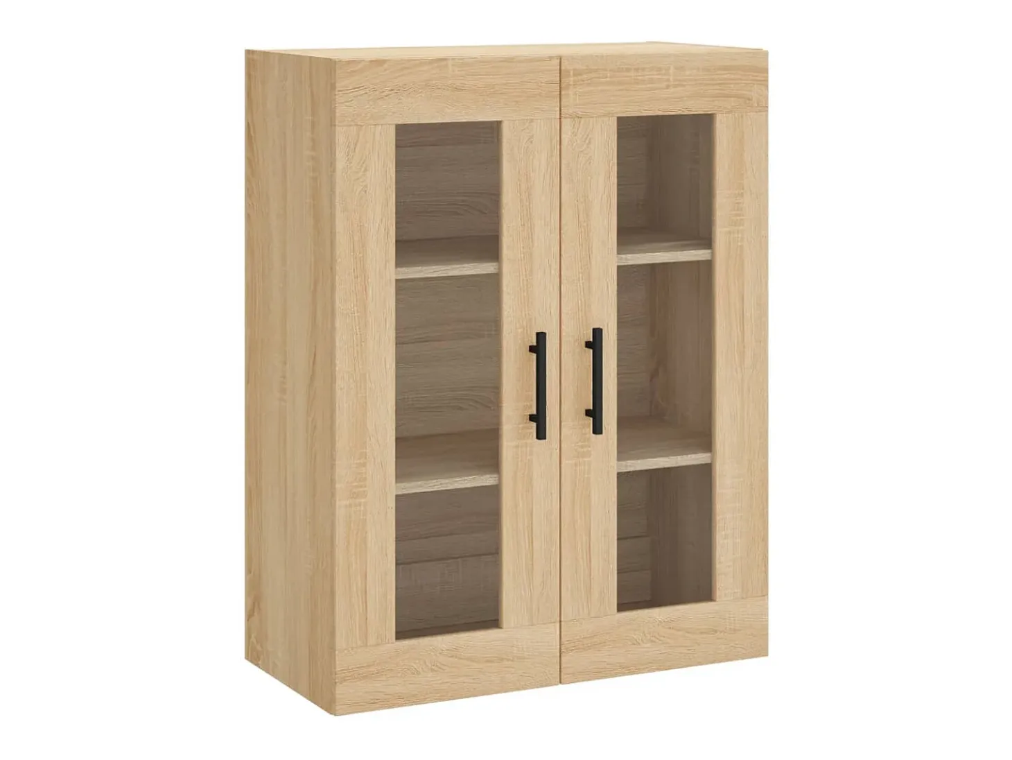 Aparador alto madera contrachapada color roble 69,5x34x180 cm