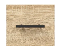 Aparador alto madera contrachapada color roble 69,5x34x180 cm