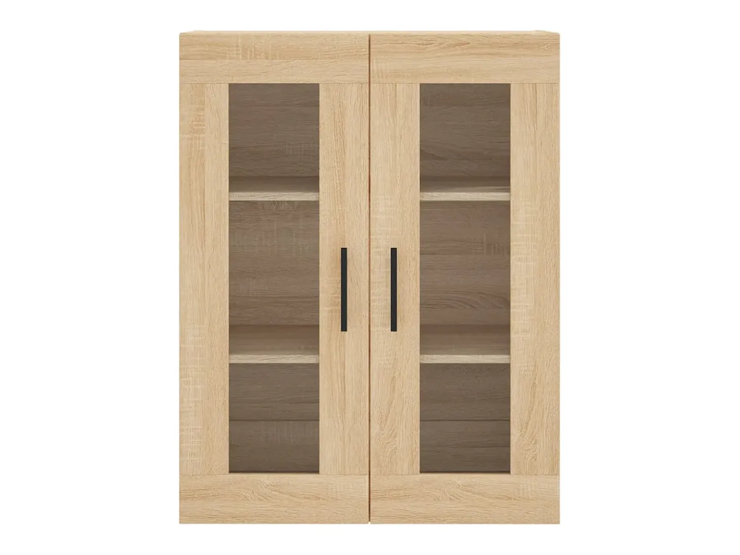 Aparador alto madera contrachapada color roble 69,5x34x180 cm