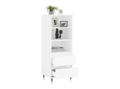 Aparador alto madera contrachapada blanco 40x36x110 cm ES75455