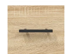 Aparador alto madera contrachapada color roble 69,5x34x180 cm