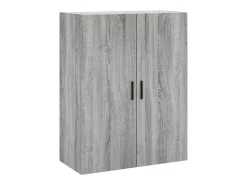 Aparador alto madera contrachapada gris sonoma 69,5x34x180 cm ES23731