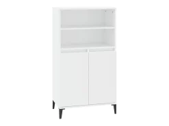 Aparador alto madera contrachapada blanco 60x36x110 cm