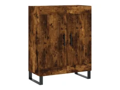 Aparador alto madera contrachapada roble ahumado 69,5x34x180 cm