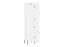 Aparador alto madera contrachapada blanco 34,5x34x180 cm ES81236