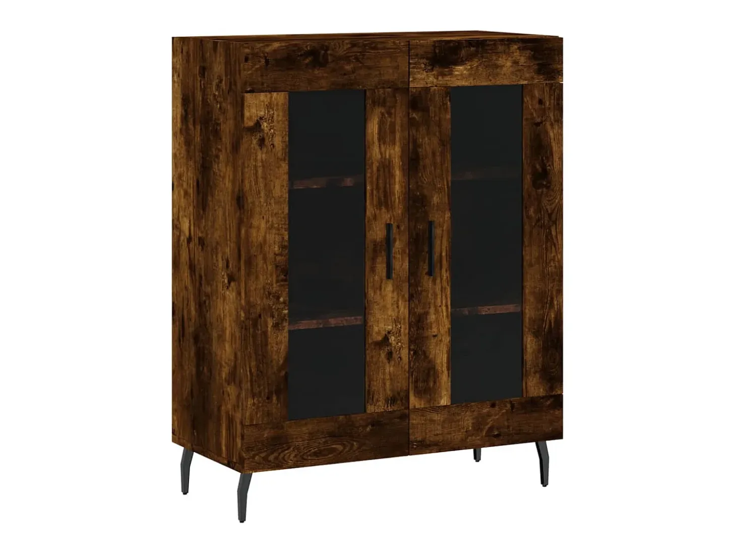 Aparador alto madera contrachapada roble ahumado 69,5x34x180 cm