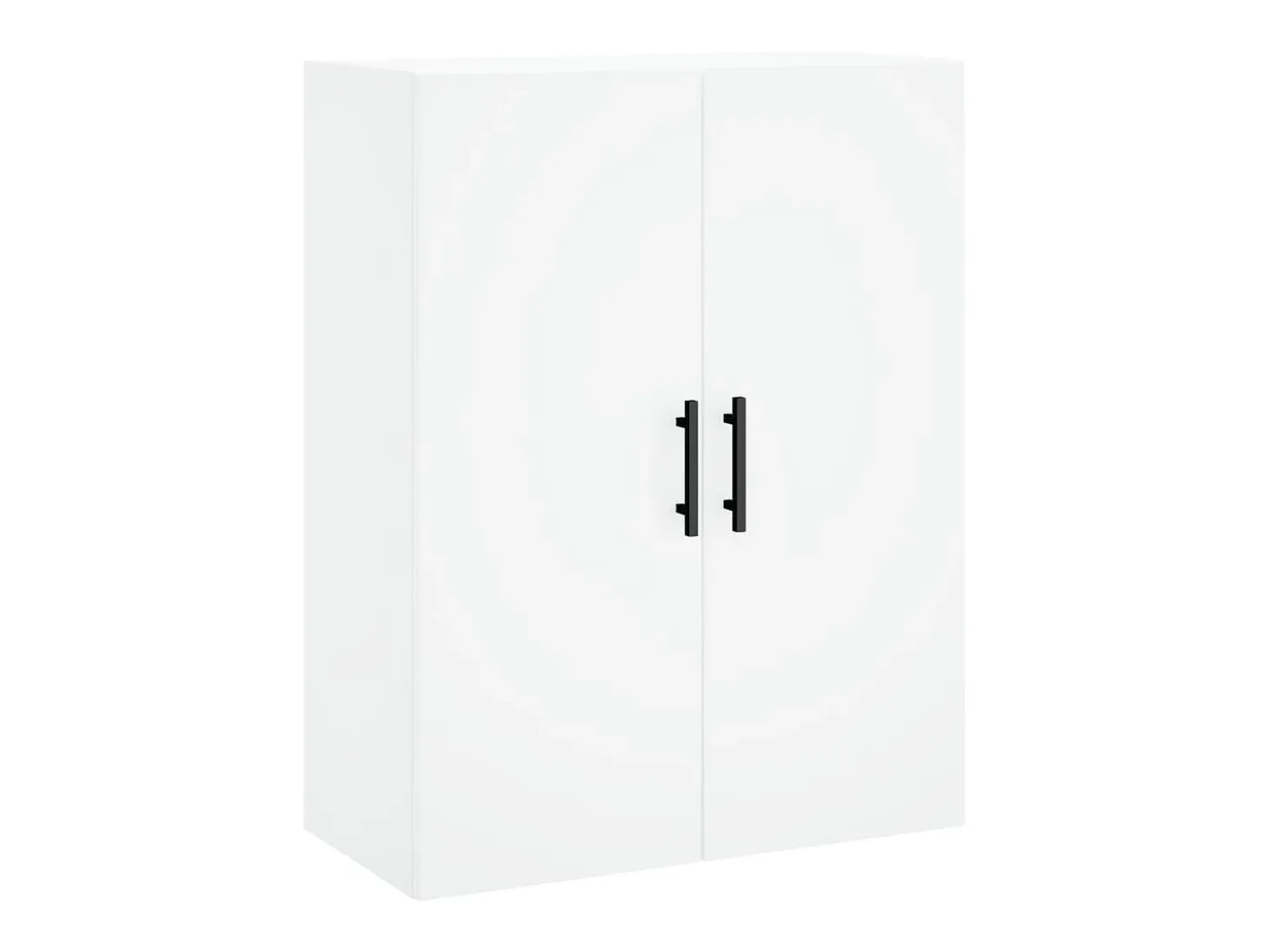 Aparador alto madera contrachapada blanco 69,5x34x180 cm