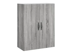 Aparador alto madera contrachapada gris sonoma 69,5x34x180 cm ES19464