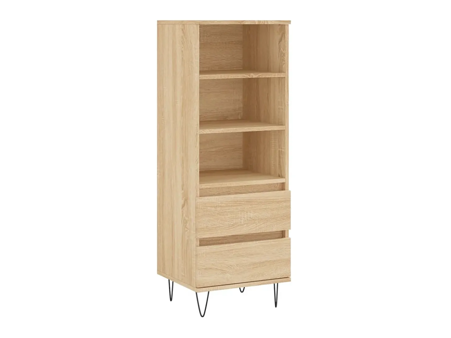 Aparador alto madera contrachapada roble Sonoma 40x36x110 cm ES25613