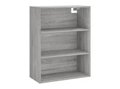 Aparador alto madera contrachapada gris sonoma 69,5x34x180 cm ES16642