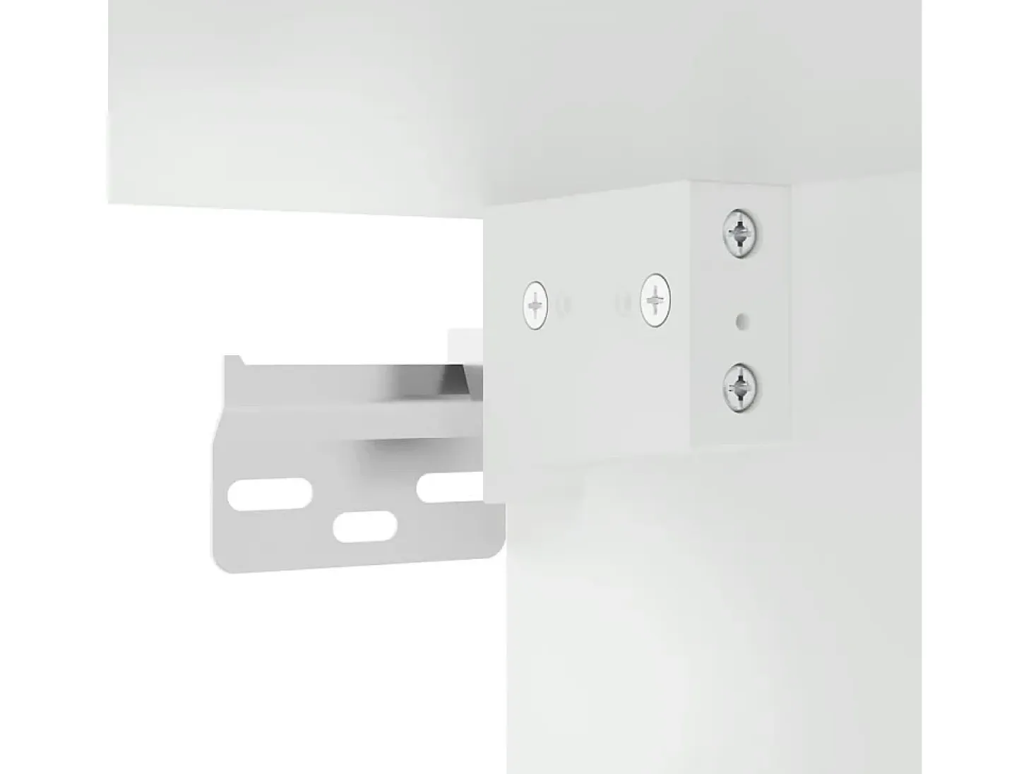 Aparador alto madera contrachapada blanco 69,5x34x180 cm
