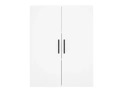 Aparador alto madera contrachapada blanco 69,5x34x180 cm