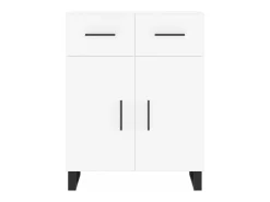 Aparador alto madera contrachapada blanco 69,5x34x180 cm